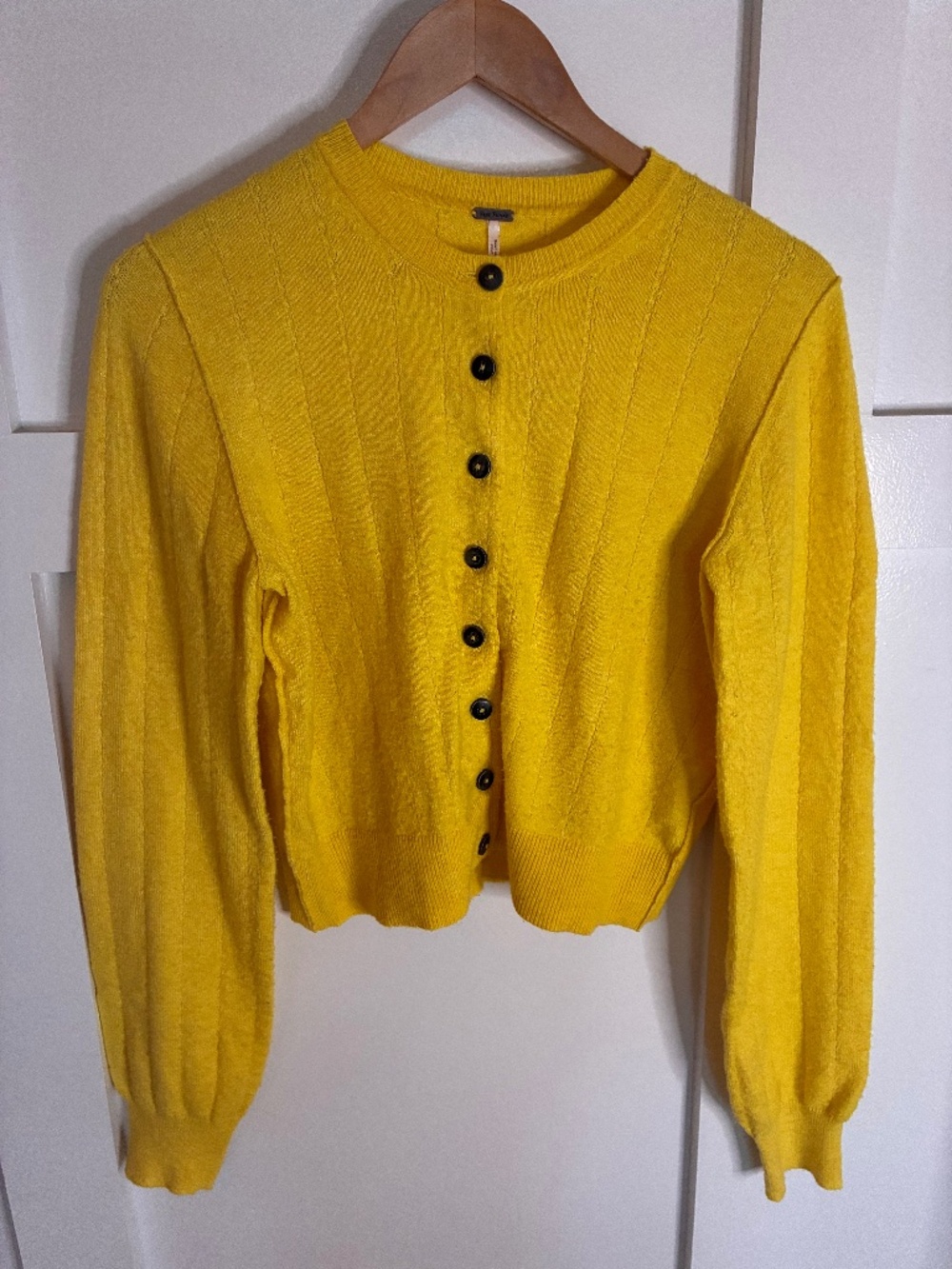 Free People Always With Me yellow cardigan